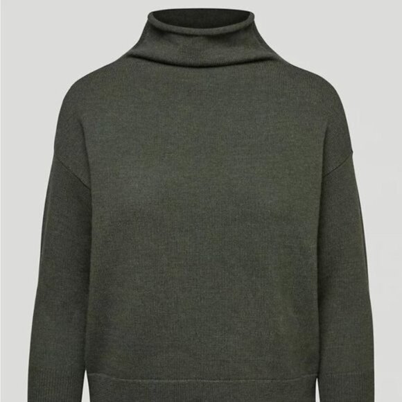 Aritzia Wilfred 100% Merino Wool Cyprie Sweater Olive Green Size XS - Picture 3 of 14